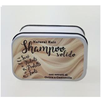 Shampoo solido in scatoletta di metallo 85 gr.