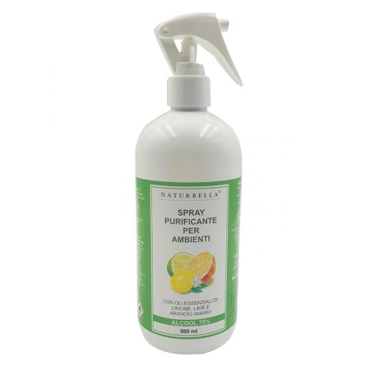 GIS075 - Spray Purificante Ambienti Naturbella con Oli Essenziali Alcool 75% 500 ml.