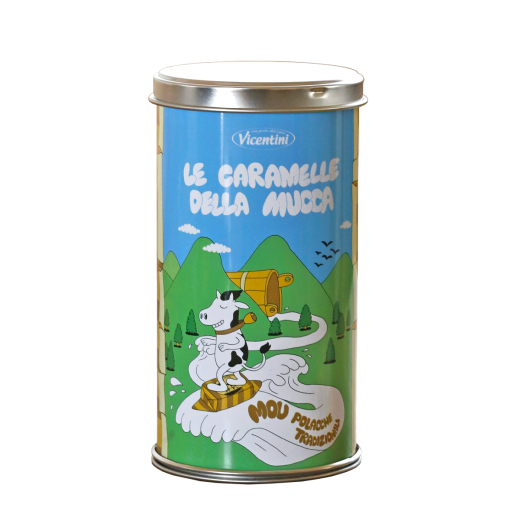 VIVIL01 - Lattina regalo cm.16 x 9  con Caramelle Mou 230 gr.