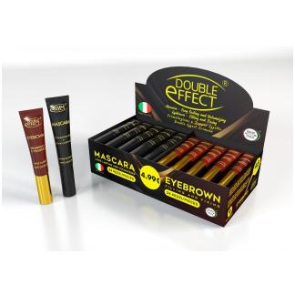 Box da banco con 24 mascara da 10 ml. + 24 Eyebrown per sopracciglia da 6 ml