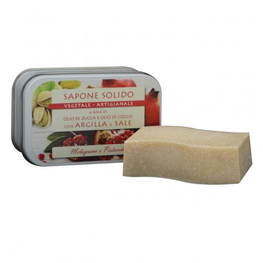 TNL018.01 EX CAN047.04 - saponetta al sale e argilla 85g MELOGRANO E PISTACCHI IPA