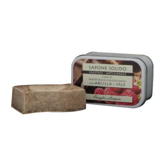 saponetta al sale e argilla 85g VANIGLIA E LAMPONE IPA