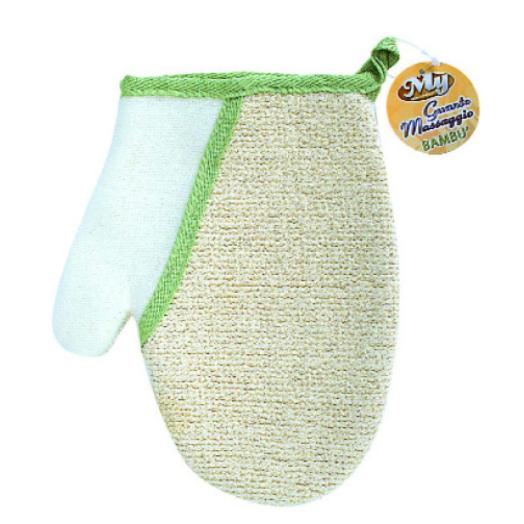 BRI2836A - Guanto Massagio Bamboo e Spugna Confezione da 12 pz.