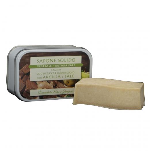 TNL018.11 EX CAN047.08 - saponetta al sale e argilla 85g CIOCCOLATO PERA E ZENZERO