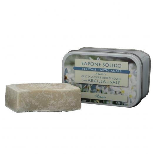 TNL018.12 - saponetta al sale e argilla 85g NARCISO