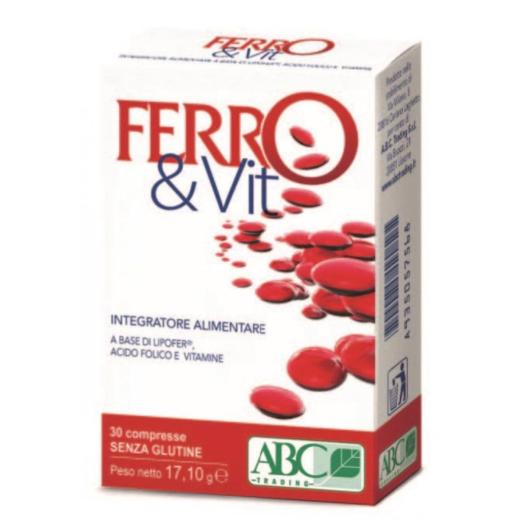 ABC029 - Compresse Ferro e Vitamina C senza Glutine con Acido Folico 30cpr.