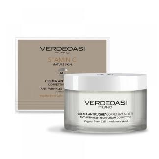 Crema Antirughe Correttiva Notte Verdeoasi Staminali e Jaluronico 200 ml.