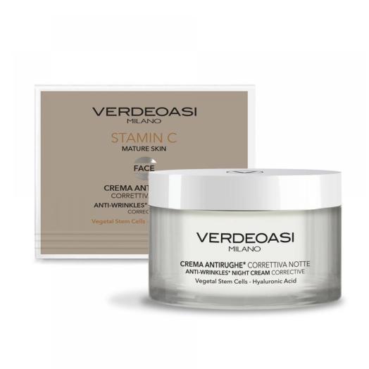 V865P - Crema Antirughe Correttiva Notte Verdeoasi Staminali e Jaluronico 200 ml.