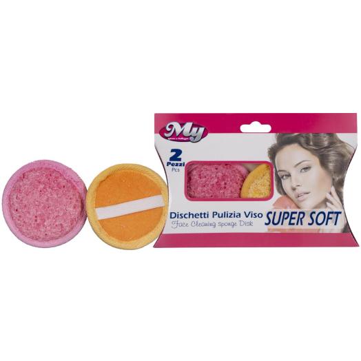 BRI006 - Dischetti Colorati Super Soft Pulizia Viso pz.2 in Confezione Regalo Pacco da 12 pz.