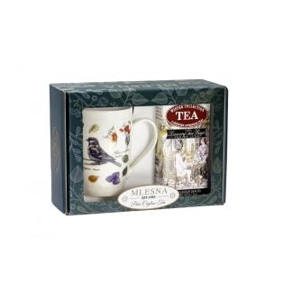 Scatola da regalo con Mug Passero da 450 ml e scatola da 30 filtri di th&egrave; assortiti.