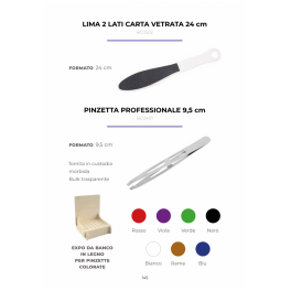 TNL143.01 - PINZETTA PROFESSIONALE ROSSA 9,5 CM