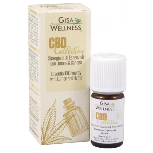 GIS091.02 - Sinergia di oli essenziali di Canapa CBD e Limone 5ml.