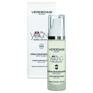 Crema Idropurificante Pelli Grasse Verdeoasi con Acido Azelaico e Vit.H  50 ml.