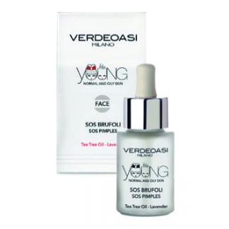 Siero Sos Brufoli Pelli Grasse Verdeoasi con Lavanda e Tea Tree oil  15 ml.