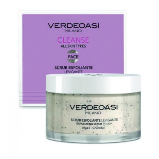V806 - Scrub Esfoliante Levigante Pelli Miste Verdeoasi alle Alghe e Carbone 200 ml.