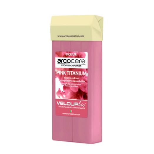 ARC040 - Ricarica Ceretta roll-on Titanio-Rosa Velour bio da 100 ml