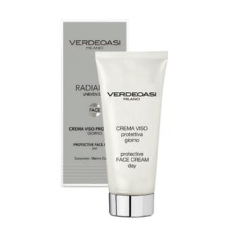Crema Viso Protettiva Giorno Verdeoasi con Collagene e Filtro Solare100 ml.