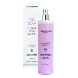 Tonico alla Rosa Equilibrante Pelli Miste Verdeoasi con Jaluronico 500 ml.
