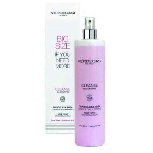 V805P - Tonico alla Rosa Equilibrante Pelli Miste Verdeoasi con Jaluronico 500 ml.