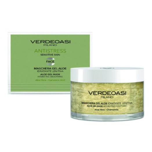 V843 - Maschera Gel Idratante Lenitiva Verdeaoasi all'Aloe e Acido Jaluronico 200 ml.