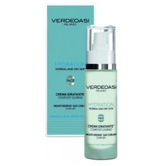 Crema Idratante Giorno Pelli Secche Verdeoasi Jaluronico e Collagene  50 ml.