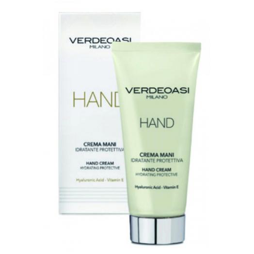 V965 -  Crema Mani Idratante Protettiva Verdeoasi Acido Jaluronico e Vit. E 100 ml.