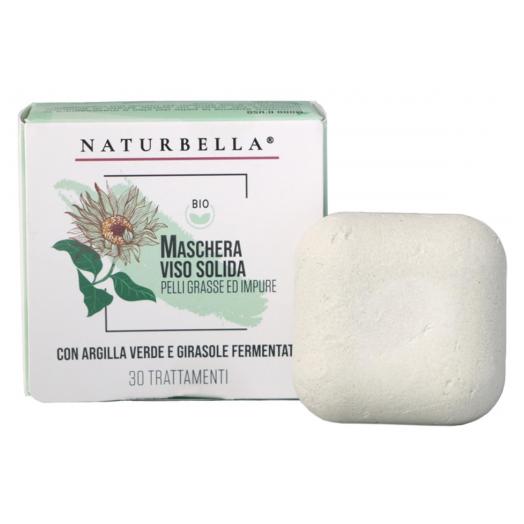 GIS093.02 - Maschera BIO per il viso solida per Pelli Grasse e Impure Verde da 30 gr.