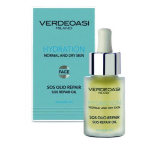 V823 - Olio Sos Repair Pelle Secche Verdeoasi  Multifunzionale Nutre,Calma 15 ml.