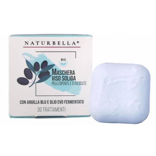 GIS093.04 - Maschera BIO per il viso solida per Pelli Spente e Stressate Azzurra da 30 gr.