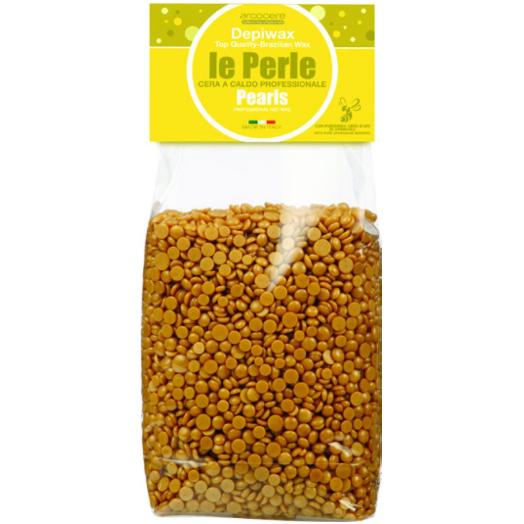 ARC340 - Cera a Caldo Gialla VELOUR senza strisce in Perle Depiwax sacchetto da 1000 ml