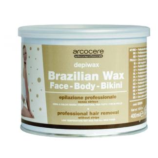 Cera a caldo Brasiliana per Viso-Corpo-Bikini senza strisce Depiwax vaso da 400 ml