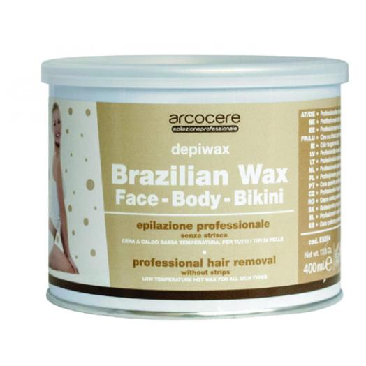 ARCE5205 - Cera a caldo Brasiliana per Viso-Corpo-Bikini senza strisce Depiwax vaso da 400 ml
