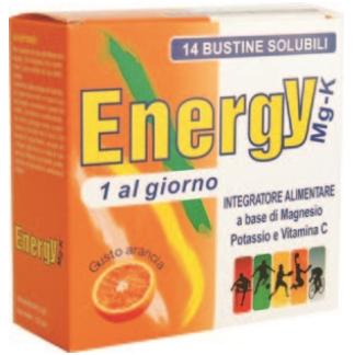 Integratore Energy Mg-K Magnesio-Potassio-Vitamina C  Confezione 14 bustine
