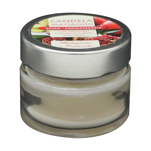 TNL049.01 EX CAN065.04 - candela per massaggio 100ml MELOGRANO E PISTACCHI IPA