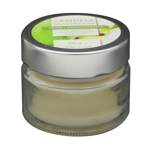 TNL049.02 - candela per massaggio 100ml MELA E THE VERDE IPA
