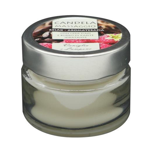 TNL049.05 EX CAN065.11 - candela per massaggio 100ml VANIGLIA E LAMPONE IPA