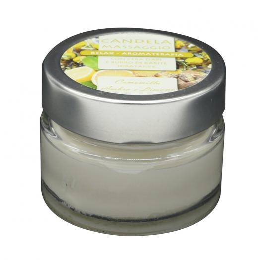 TNL049.07 - candela per massaggio 100ml CAMOMILLA AMBRA E LIMONE