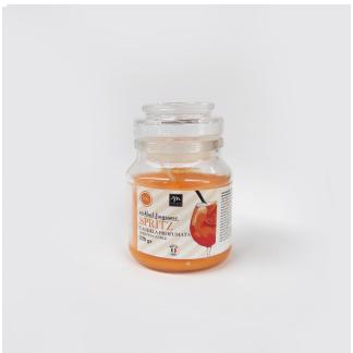 Candela in vetro profumata allo spritz espo da 8 pz dura 30 ore alta 10 cm per diametro 7