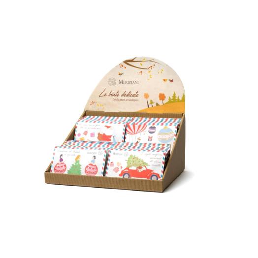 UNI092 - Espositore da banco cod.40984 cm.44X39X50 con 32 buste Natale MANDAMI UNA LETTERA DOLCE