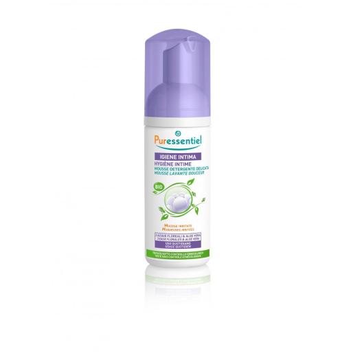 PUE009 - Mousse Detergente Delicata Puressentiel per Igiene Intima  150 ml.