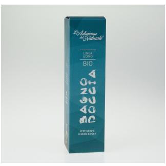 Bagnodoccia  Uomo Bio con acqua di pepe nero e Ginko biloba 200 ml.