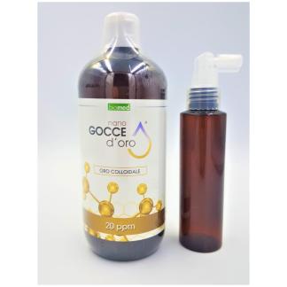 Oro GROSSO Colloidale 20 ppm 500 ml+DOSATORE SPRAY 100 ml