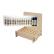 espositore da banco in legno con 24 buchi per stick labbra completo di 56 stick labbra 4 x tipo