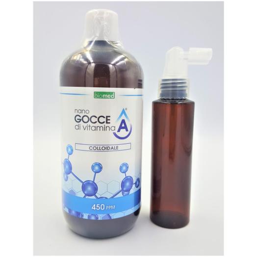 STA043 - Vitamina A GROSSO Colloidale 450 ppm 500 ml+dosatore spray 100 ml