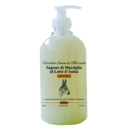 BIO732 - Sapone Marsiglia Liquido Latte Asina 500 ml.