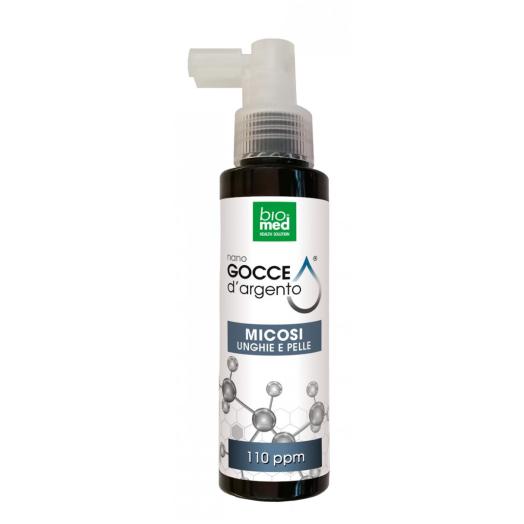 STA050 - Argento Colloidale 110 ppm  per Micosi Unghie e Pelle 100 ml.
