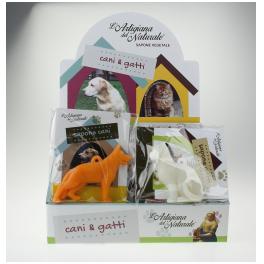 LNA011 - Espositore da 28 Formine per umani con forme di cani e gatti confezione regalo
