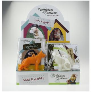 Espositore da 28 Formine per umani con forme di cani e gatti confezione regalo