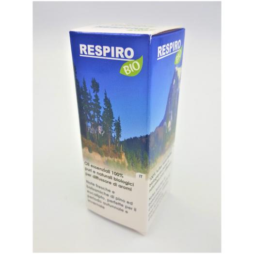GIS004.02 - Miscela per ultrasuoni  Respiro eucalipto-pino-niaouli-timo-lavanda-rosmarino 10ml.
