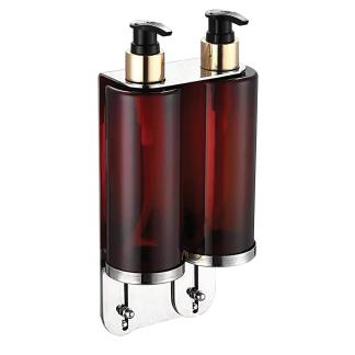 SU ORDINAZIONE Staffa in acciaio doppia per boccetto 300ml
